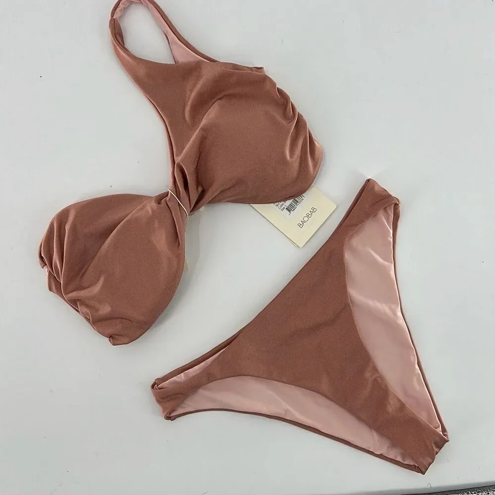 NWT Baobab Womens Brown Sugar Ola Top & Bottom Set Large